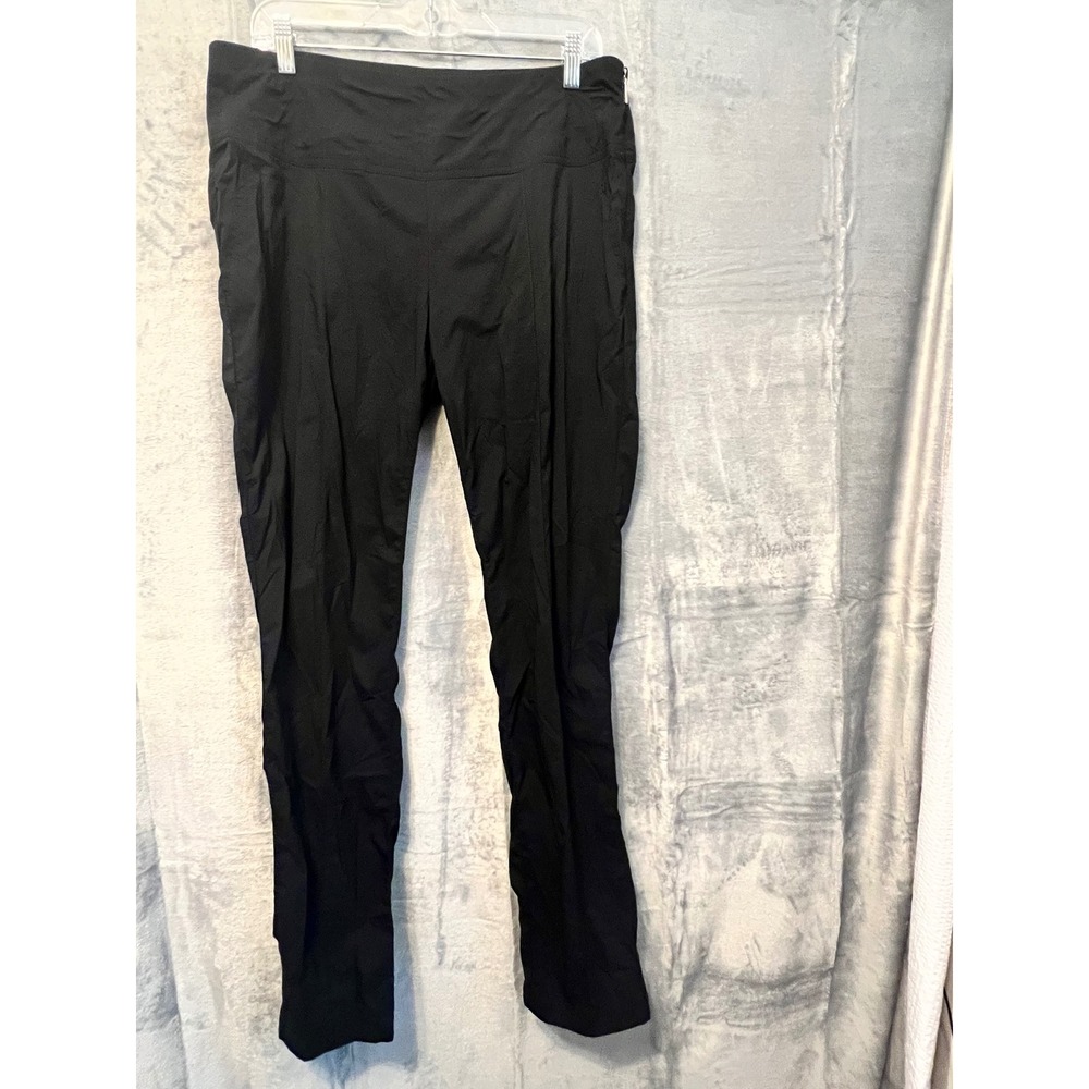 Anatomie Skyler Stretch Travel Pants Black Size L Zip Waist Slim 32 Inseam‎